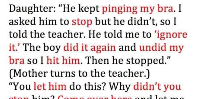 A Boy At School Snapped Her Bra. What She Did Next Is Gold