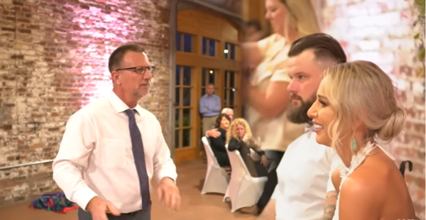 WHEN ALI KILMAN’S DAD SINGS IN SIGN LANGUAGE, THE DEAF BRIDE TEARS UP.