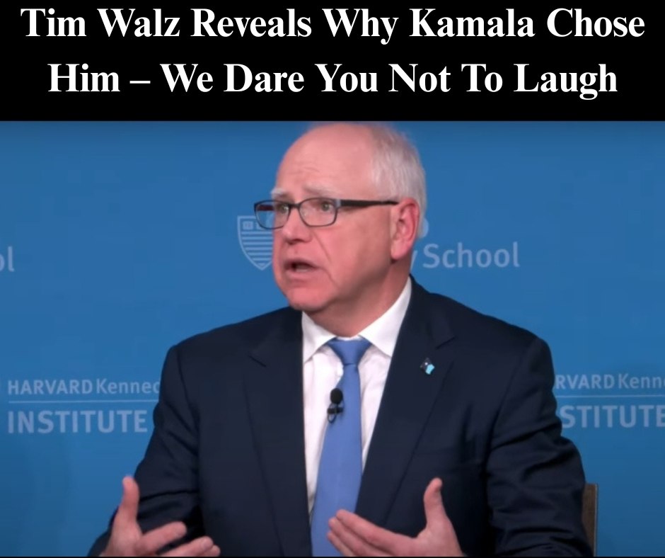Tim Walz Reveals Why Kamala Chose Him – We Dare You Not To Laugh