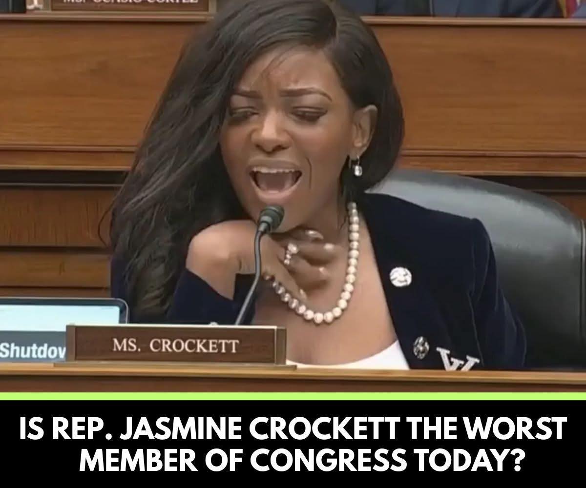 Is REP. Jasmine Crockett The WORST Member of Congresswoman Today???VIDEO