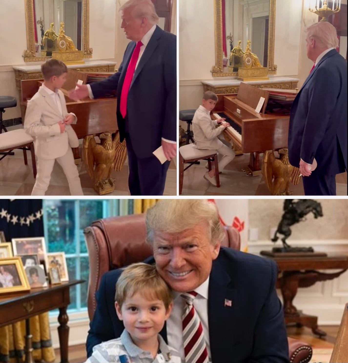 Ivanka Trump Posts Adorable Video of Her Son Theo Playing Piano for Grandfather President Trump at the White House