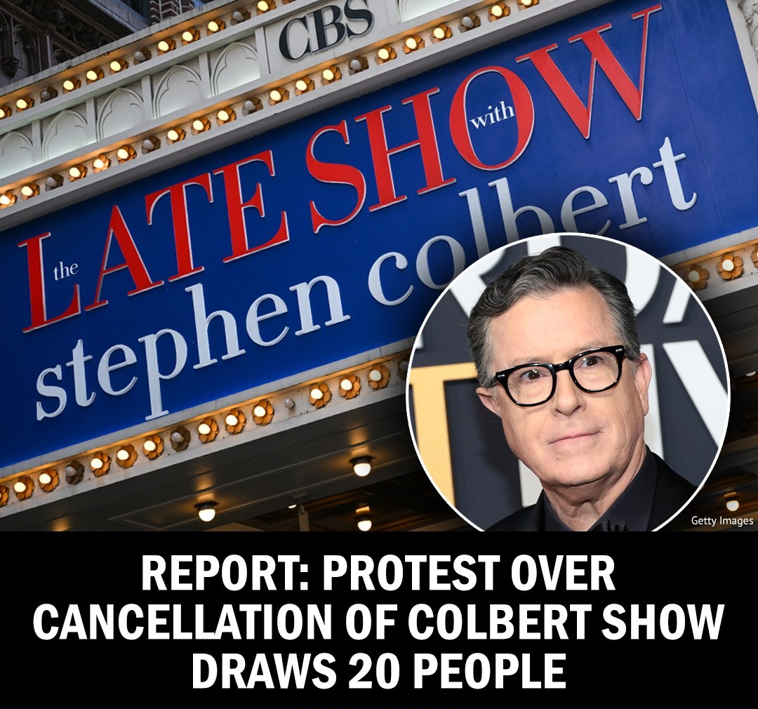 NYC Protest Over TV’s Colbert Cancellation Draws 20