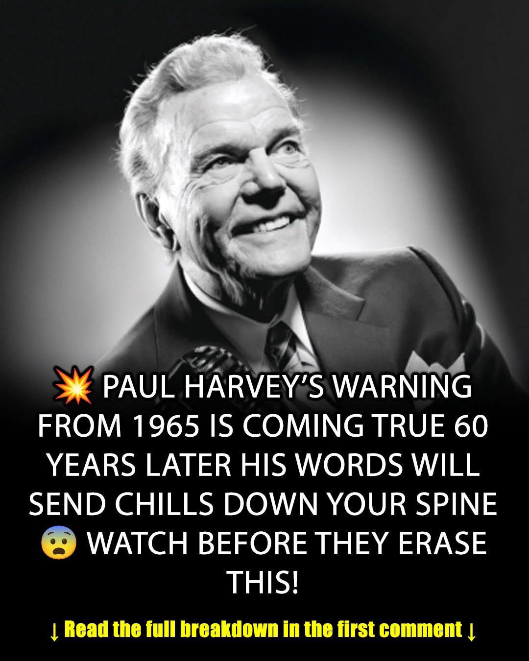 His Words Are Hauntingly True Today — Paul Harvey’s 1965 Warning Comes to Life