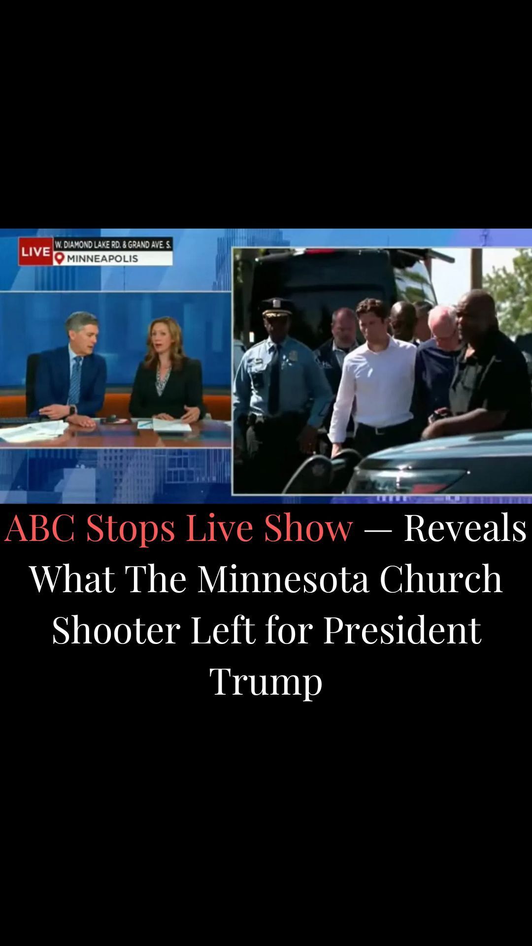 Minnesota Catholic Church Shooter Left Chilling Message For Trump
