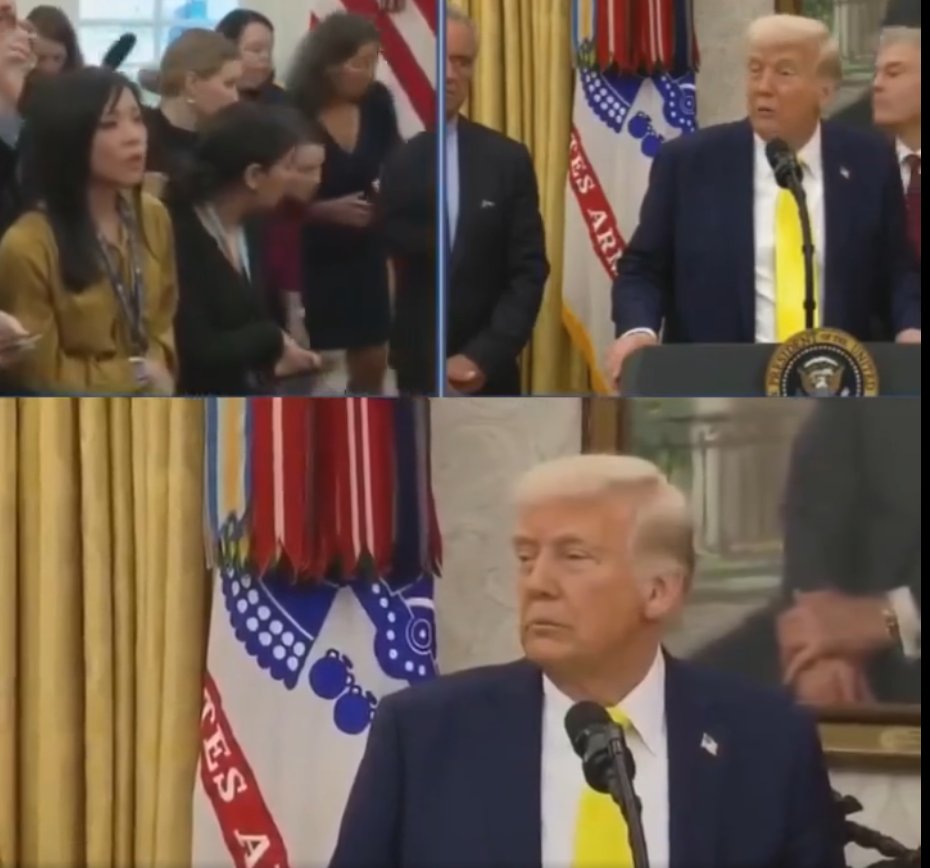 Trump cuts White House speech short as he rushes from podium after ‘medical emergency’