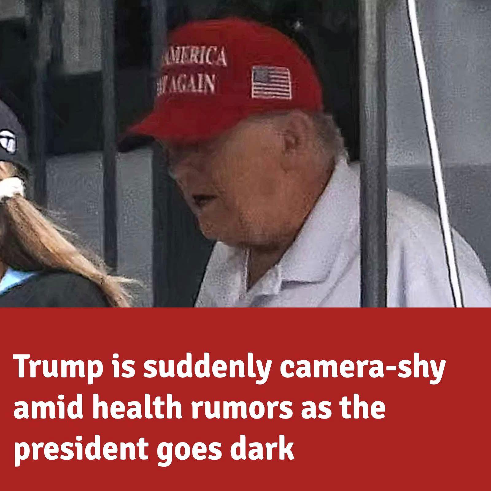 Trump is suddenly camera-shy amid health rumors as ‘most accessible’ president goes dark