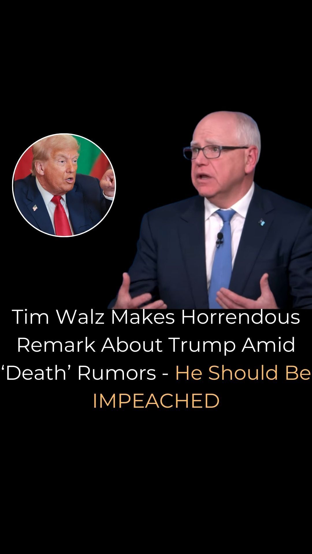Tim Walz Under Fire Over Comment About Trump’s Health