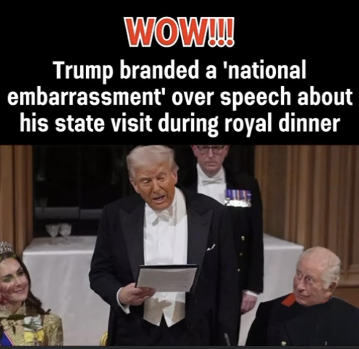 Trump’s Windsor Banquet Speech Sparks Outrage and Mockery During UK State Visit