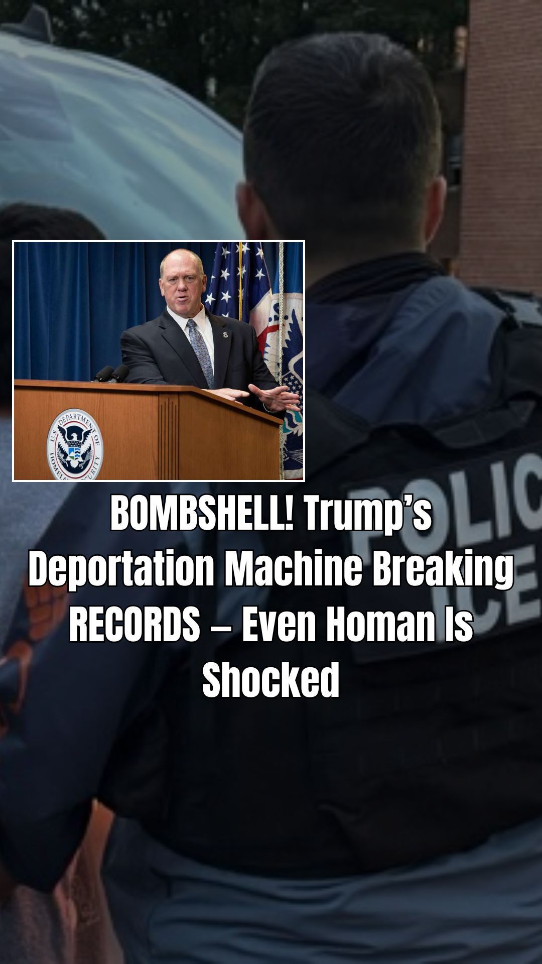 Homan Reveals Staggering Number of Illegal Migrants Have Self-Deported