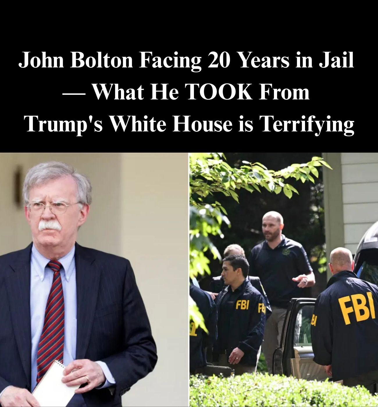 Search Warrant Reveals Classified Docs, WMD References Found in Bolton’s Office