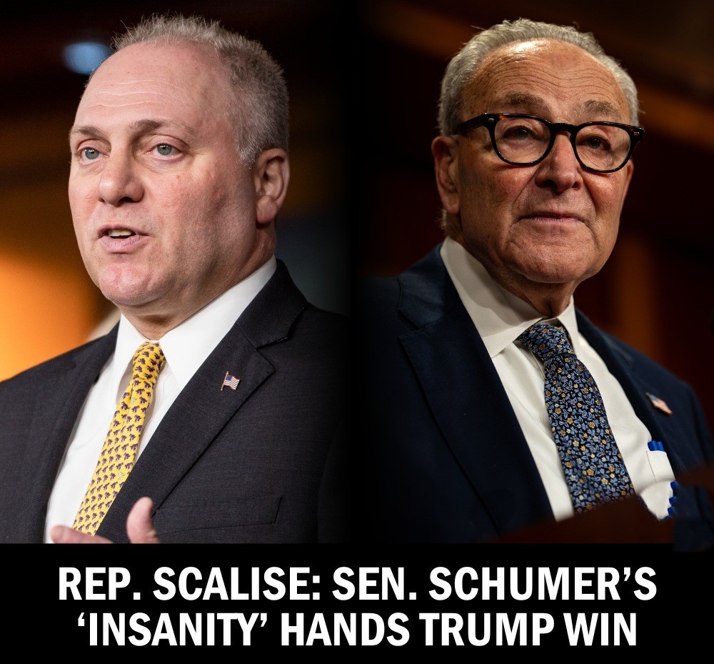 Rep. Scalise to Newsmax: Sen. Schumer’s ‘Insanity’ Hands Trump Win