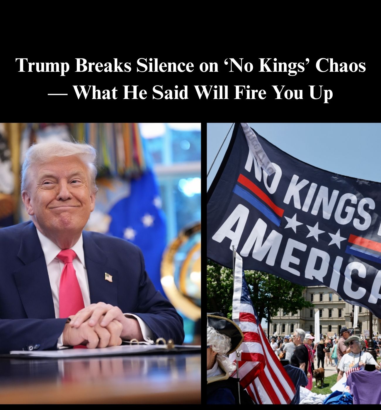 Trump Mocks ‘No Kings’ Protests, Says Schumer’s Losing Shutdown Battle