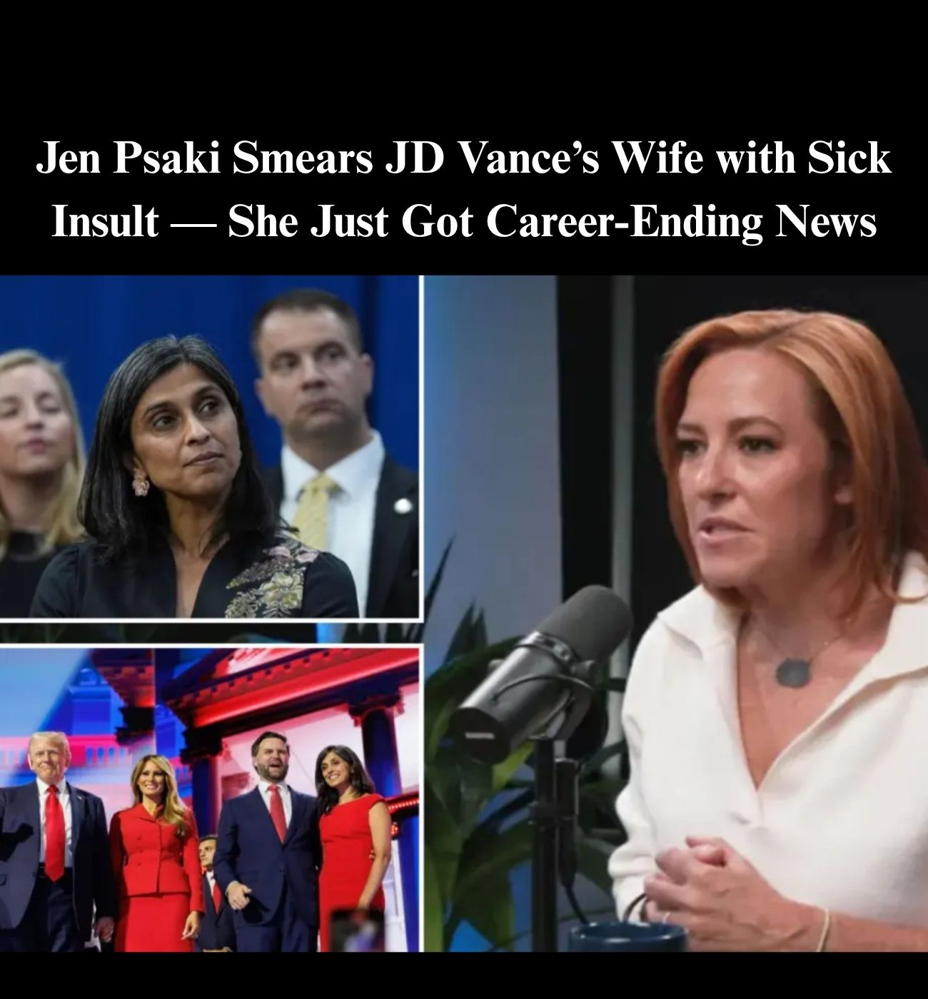 Jen Psaki Gets Brutal News After Smearing J.D. Vance’s Wife