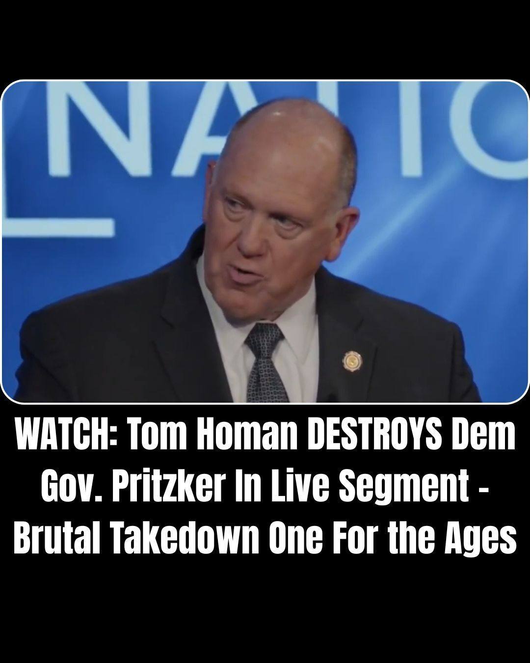 SEE IT: Tom Homan DESTROYS Ill. Gov. Pritzker For Hating Trump More Than He Loves Chicagoans