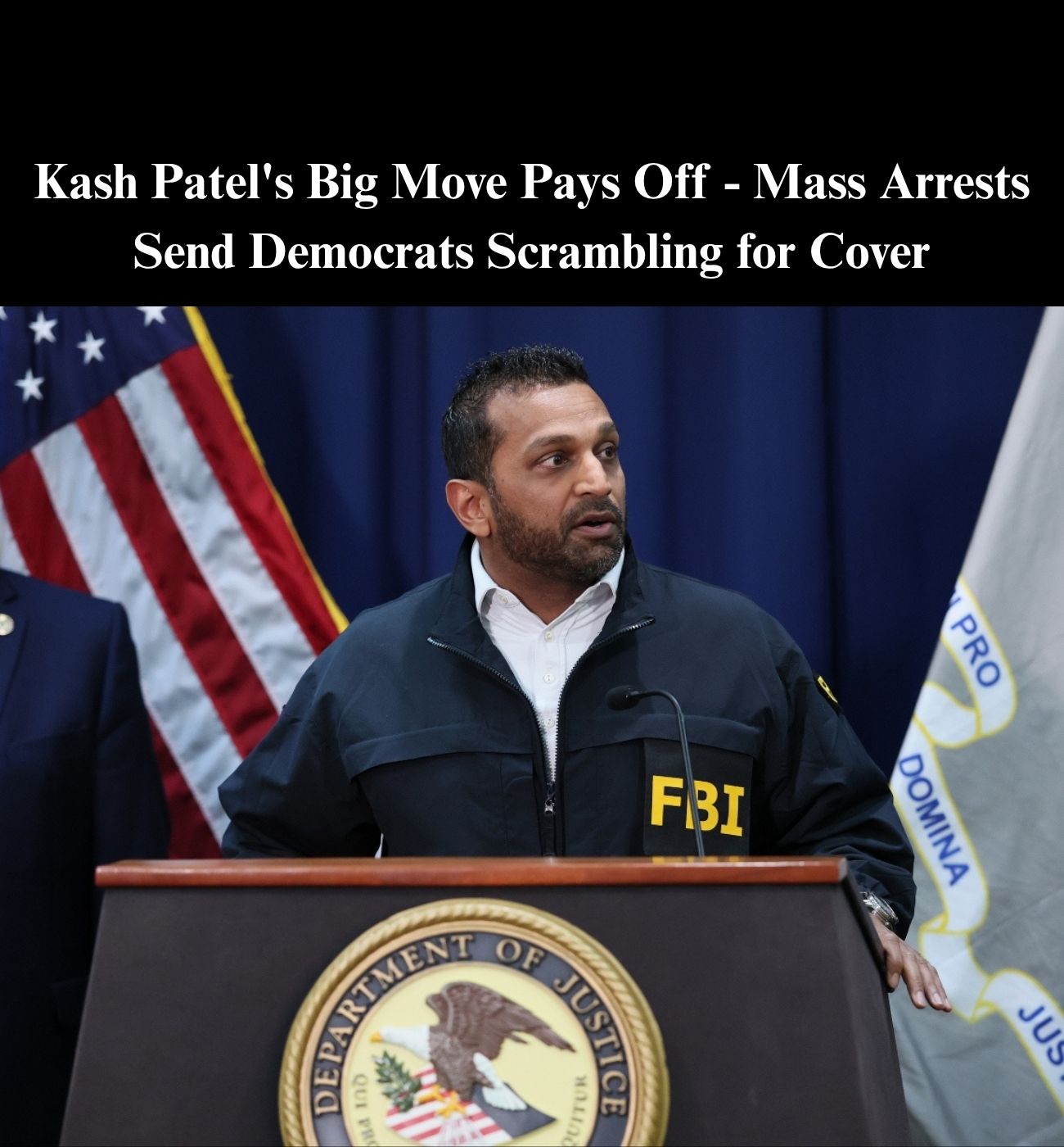 Dem-Run City Police Chief Praises Patel, FBI After Big Drug Bust